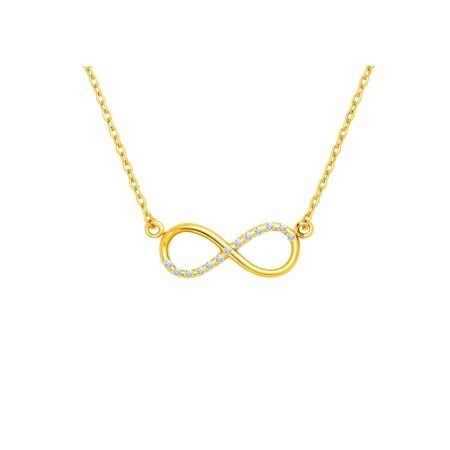 18K Gold Plated Sparkling Infinity Necklace